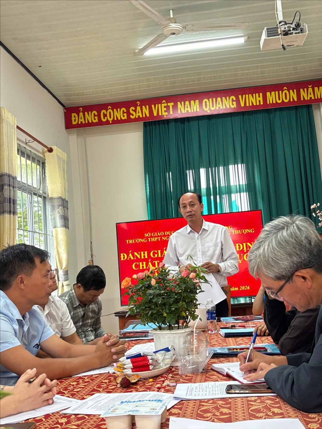 ĐOÀN KIỂM TRA, ĐÁNH GIÁ NGOÀI KIỂM ĐỊNH CHẤT LƯỢNG   GIÁO DỤC CỦA SỞ GIÁO DỤC VÀ ĐÀO TẠO TỈNH LÂM ĐỒNG LÀM VIỆC TẠI TRƯỜNG THPT NGUYỄN HUỆ - ĐINH TRANG THƯỢNG